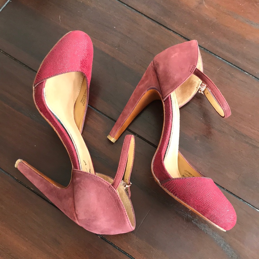 Women's Burgundy D'Orsay High Heels